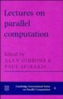 Lectures in Parallel Computation - Book