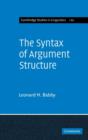 The Syntax of Argument Structure - Book