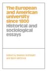 The European and American University since 1800 - Book