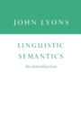Linguistic Semantics : An Introduction - Book