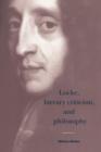 Locke, Literary Criticism, and Philosophy - Book