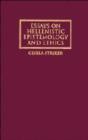 Essays on Hellenistic Epistemology and Ethics - Book