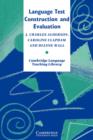 Language Test Construction and Evaluation - Book