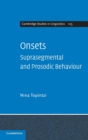 Onsets : Suprasegmental and Prosodic Behaviour - Book