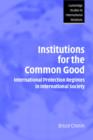 Institutions for the Common Good : International Protection Regimes in International Society - Book