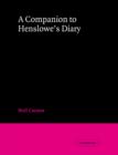 A Companion to Henslowe's Diary - Book