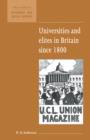 Universities and Elites in Britain since 1800 - Book