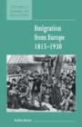 Emigration from Europe 1815-1930 - Book