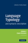 Language Typology and Syntactic Description: Volume 1, Clause Structure - Book