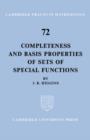 Completeness and Basis Properties of Sets of Special Functions - Book