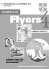 Cambridge Flyers 4 Answer Booklet - Book