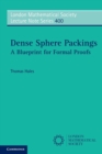 Dense Sphere Packings : A Blueprint for Formal Proofs - Book