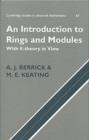 An Introduction to Rings and Modules : With K-Theory in View - Book