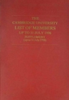 The Cambridge University List of Members up to 31 July 1996 : Supplement (up to 31 July 1998) - Book