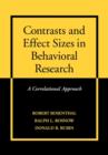 Contrasts and Effect Sizes in Behavioral Research : A Correlational Approach - Book