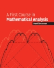 A First Course in Mathematical Analysis - Book