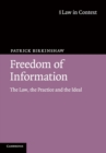 Freedom of Information : The Law, the Practice and the Ideal - Book