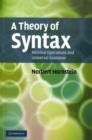 A Theory of Syntax : Minimal Operations and Universal Grammar - Book