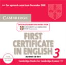 Cambridge First Certificate in English 3 for Updated Exam Audio CDs (2) : Examination Papers from University of Cambridge ESOL Examinations - Book