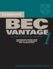 Cambridge BEC Vantage 1 : Practice Tests from the University of Cambridge Local Examinations Syndicate - Book
