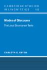 Modes of Discourse : The Local Structure of Texts - Book