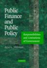 Public Finance and Public Policy : Responsibilities and Limitations of Government - Book