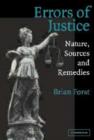 Errors of Justice : Nature, Sources and Remedies - Book