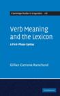 Verb Meaning and the Lexicon : A First Phase Syntax - Book