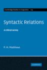 Syntactic Relations : A Critical Survey - Book