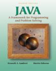 Java : A Framework for Programming and Problem Solving - Book