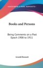 BOOKS AND PERSONS: BEING COMMENTS ON A P - Book