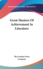 Great Masters Of Achievement In Literature - Book