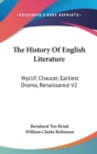 THE HISTORY OF ENGLISH LITERATURE: WYCLI - Book