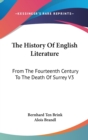 THE HISTORY OF ENGLISH LITERATURE: FROM - Book