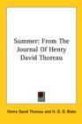 SUMMER: FROM THE JOURNAL OF HENRY DAVID - Book
