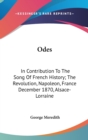 ODES: IN CONTRIBUTION TO THE SONG OF FRE - Book