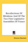Recollections Of Mirabeau And Of The Two First Legislative Assemblies Of France - Book