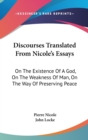 Discourses Translated From Nicole's Essays - Book