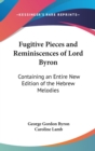 Fugitive Pieces And Reminiscences Of Lord Byron - Book