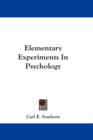 ELEMENTARY EXPERIMENTS IN PSYCHOLOGY - Book