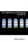 On Nothing and Kindred Subjects - Book
