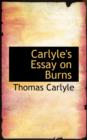 Carlyle's Essay on Burns - Book