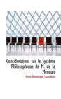 Considacrations Sur Le Systaume Philosophique de M. de La Mennais - Book