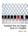 Translation from the Original Greek of a Pamphlet - Book