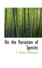 On the Variation of Species - Book
