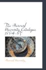 The Harvard University Catalogue 1884-85 - Book