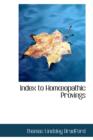 Index to Hom Opathic Provings - Book