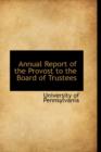 Annual Report of the Provost to the Board of Trustees - Book
