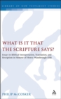 What is it that the Scripture Says? : Essays in Biblical Interpretation, Translation, and Reception in Honour of Henry Wansbrough OSB - Book