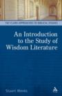 An Introduction to the Study of Wisdom Literature - Book